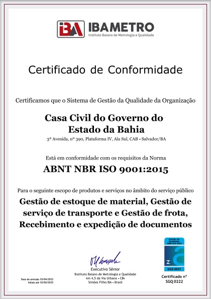 Certificado ISO 2022